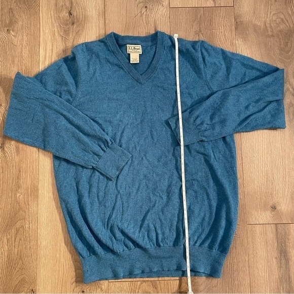 Men's Cotton/Cashmere Sweater, V-Neck men medium regular - Picture 7 of 8